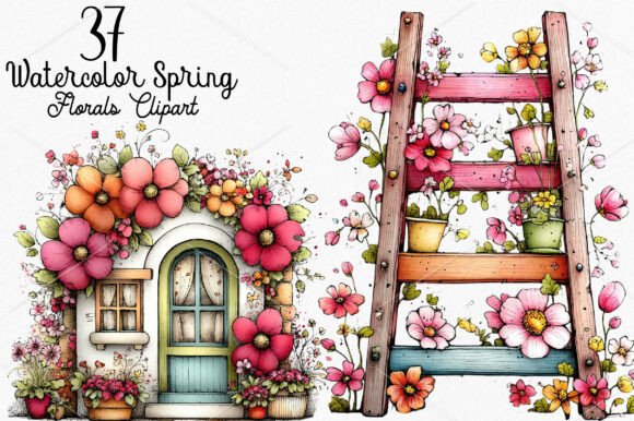 Download Watercolor Spring Florals Clipart - Spring florals Collection