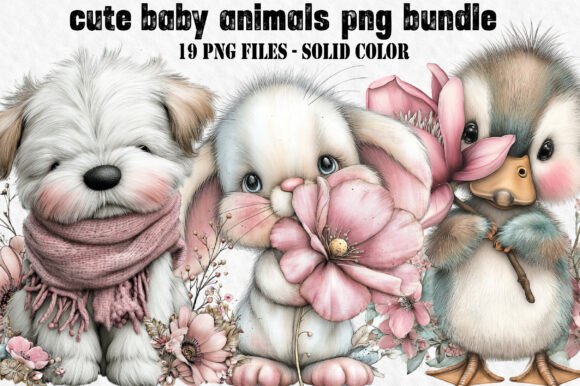 Download Cute Baby Animals Png Bundle - Cute baby animals Collection