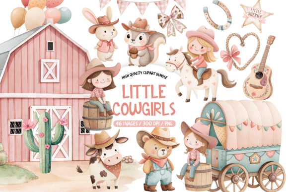 Download Little Cowgirl Watercolor Clipart - Watercolor clipart Collection