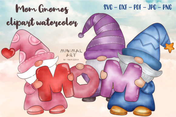 Download Gnomes Mom Watercolor Clipart - Watercolor clipart Collection