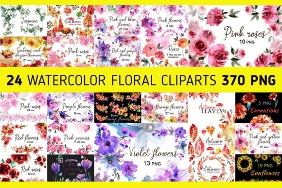 Download Floral Watercolor Clipart Bundle - Watercolor clipart Collection