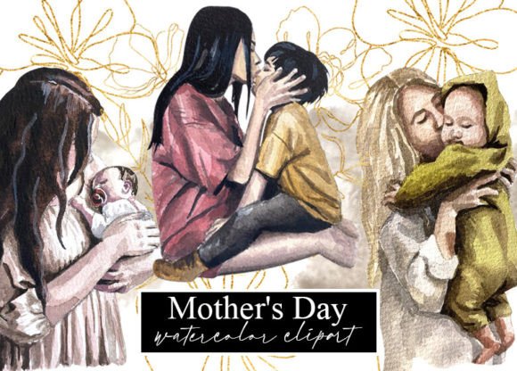Download Mother's Day. Mom. Watercolor Clipart - Watercolor clipart Collection