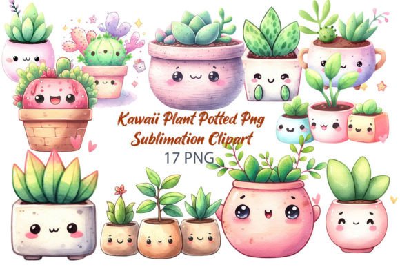 Download Kawaii Plant Potted Png Sublimation - Plant Collection