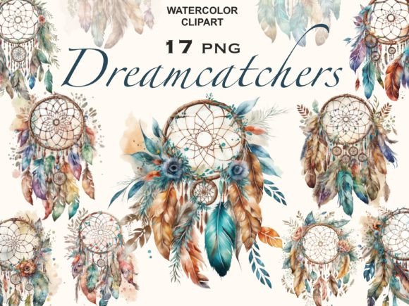 Download Boho Dreamcatcher, Watercolor Clipart - Watercolor clipart Collection
