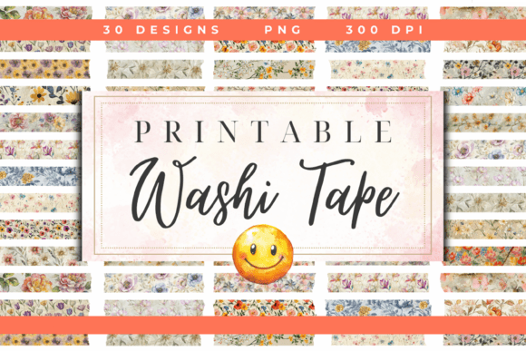 Download Spring Florals Washi Tape Printable - Spring florals Collection