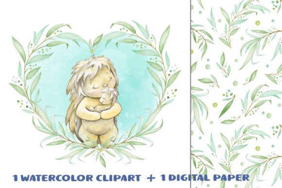Download Baby Mom Hedgehog Watercolor Clipart, Di - Watercolor clipart Collection