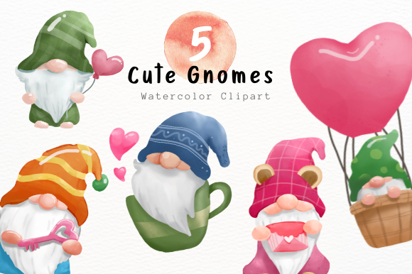 Download Cute Gnome Watercolor Clipart - Watercolor clipart Collection