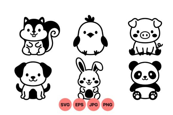 Download Cute Baby Animals SVG Clipart - Cute baby animals Collection