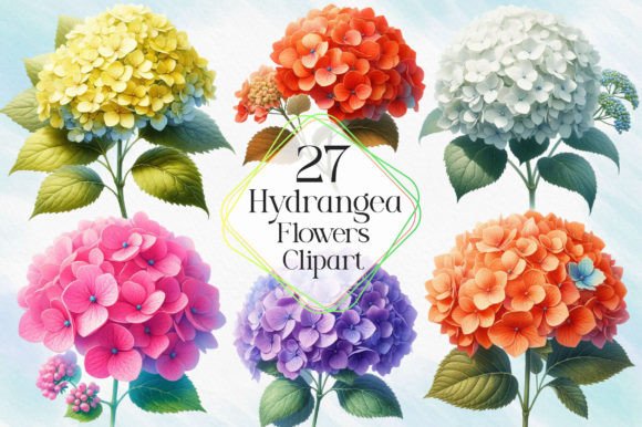Download Hydrangea Flowers Watercolor Clipart - Watercolor clipart Collection