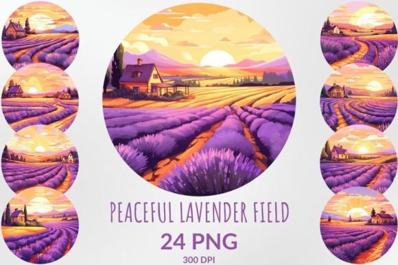 Download Peaceful Lavender Field Sublimation Pack - Lavender field Collection