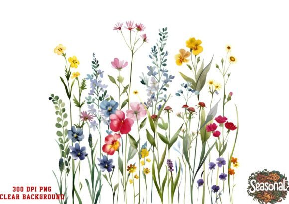 Download Wildflower Bouquet Watercolor Clipart - Watercolor clipart Collection