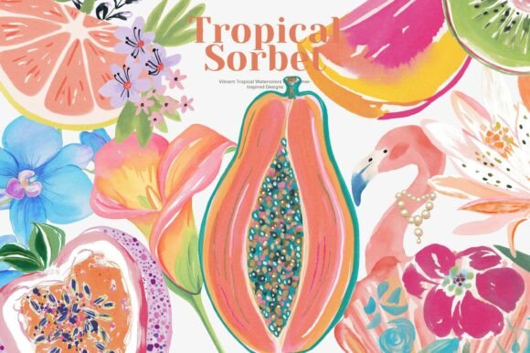 Download Tropical Watercolor Clipart Bundle - Watercolor clipart Collection