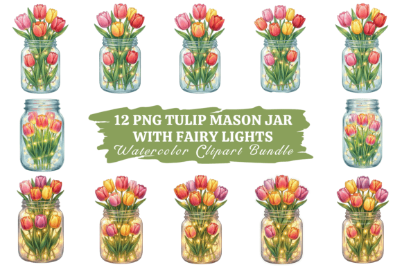 Download The Tulips Watercolor Clipart Bundle #05 - Watercolor clipart Collection