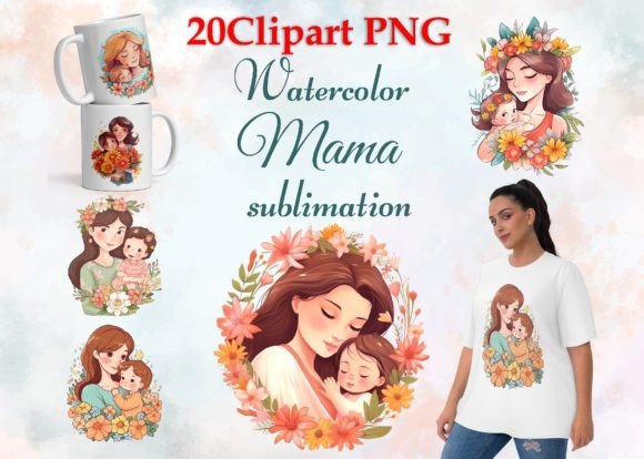 Download Mom Watercolor Clipart Mother's Day Png - Watercolor clipart Collection