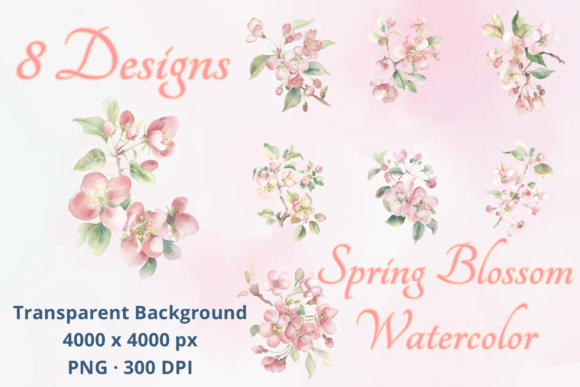 Download Delicate Floral Watercolor Clipart Set - Watercolor clipart Collection