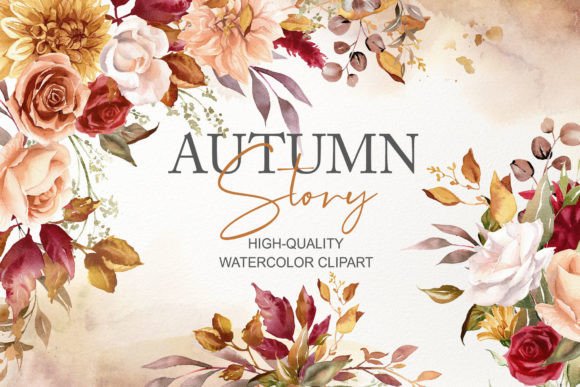 Download Autumn Flowers Watercolor Clipart PNG - Watercolor clipart Collection