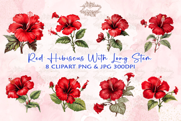 Download Red Hibiscus Watercolor Clipart - Watercolor clipart Collection
