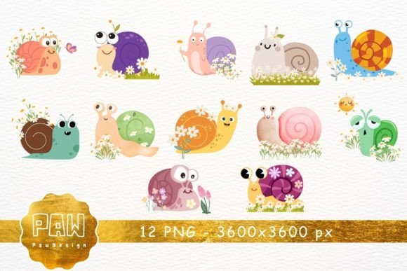 Download Happy Snail Daisy Watercolor Clipart - Watercolor clipart Collection